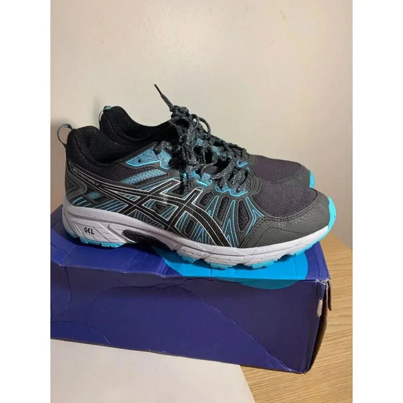 350. ASICS Gel-Venture 7 Running Shoes- Grey/Black- US 10.5 Women's - Picture 1 of 4